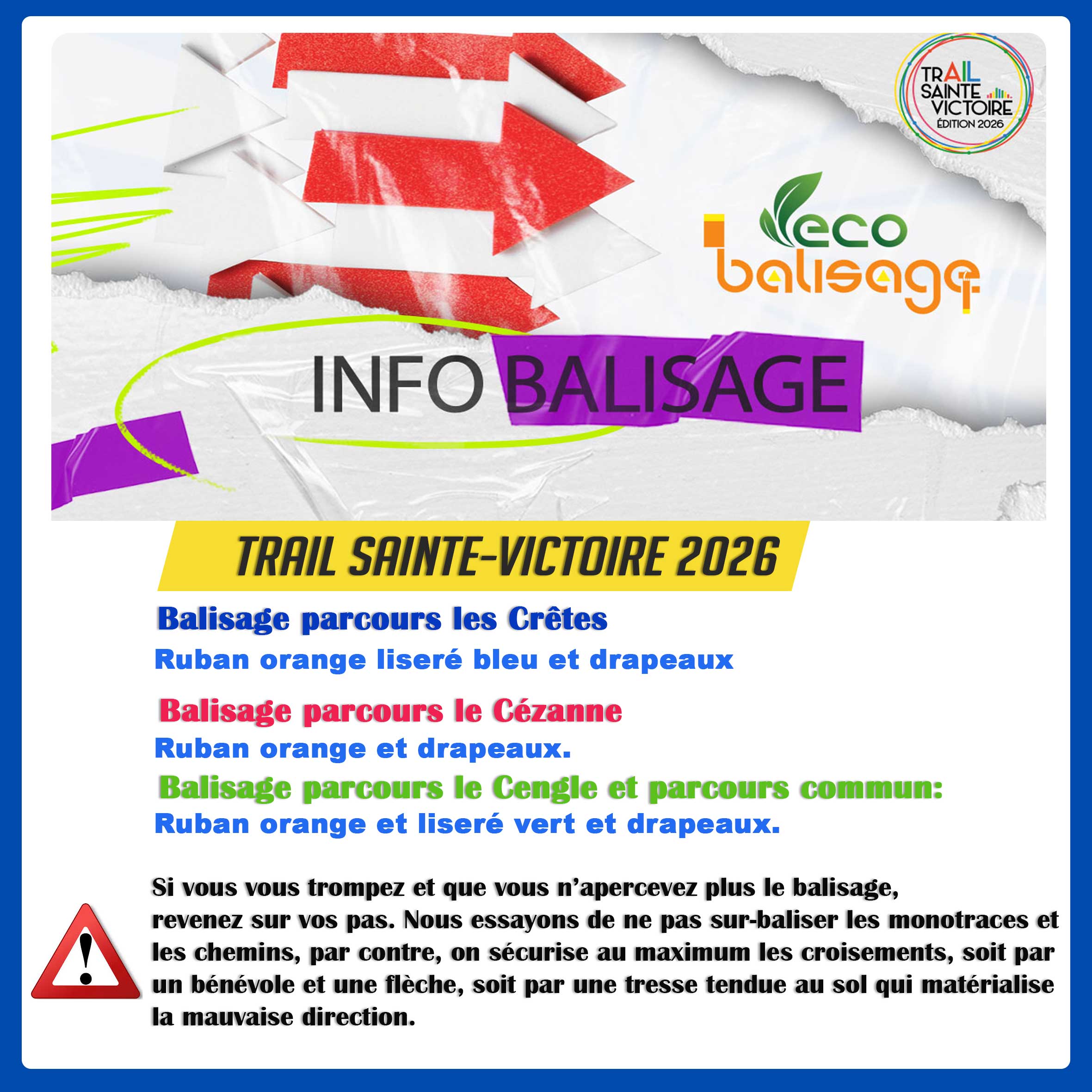 📣 INFOS BALISAGE — SUIVEZ LES RUBALISES !